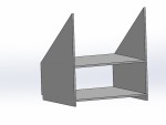 3D-Modell des Schranks: Vier Teile sind nötig - und zwei Türblätter.